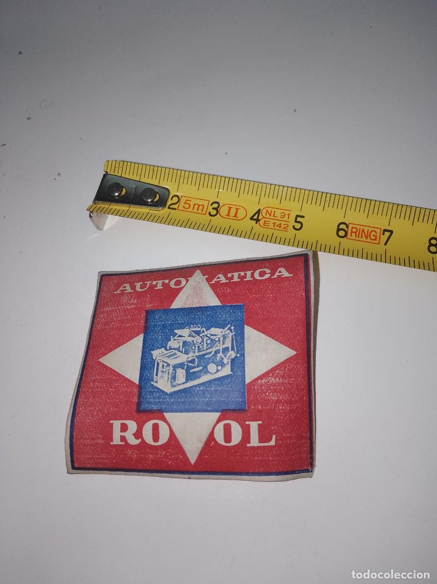 Alte Etiketten: Autom&aacute;tica rovol etiqueta a&ntilde;os 50 60 aproximado &uacute;nica