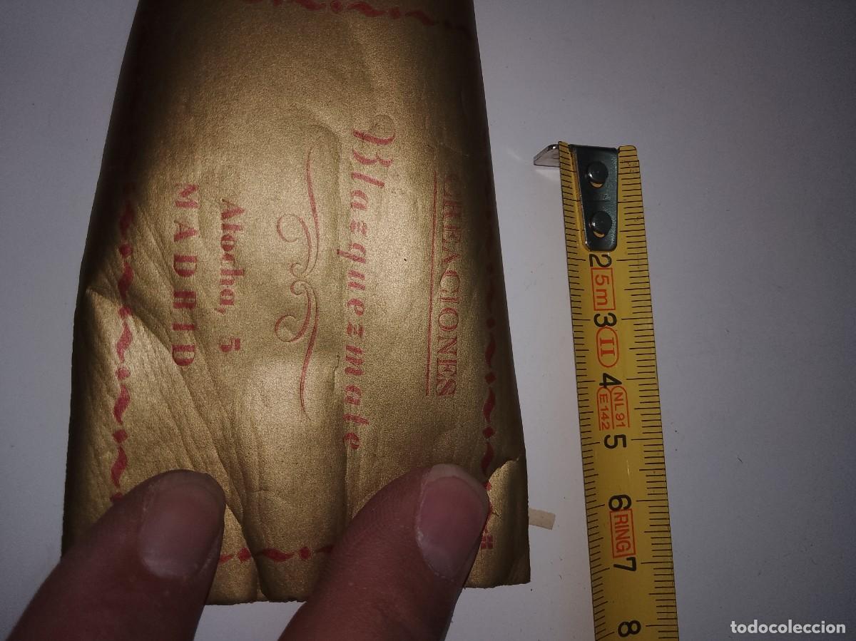 Alte Etiketten: Creaciones Bl&aacute;zquez mate atocha 5 Madrid etiqueta a&ntilde;os 50 60 aproximado &uacute;nica