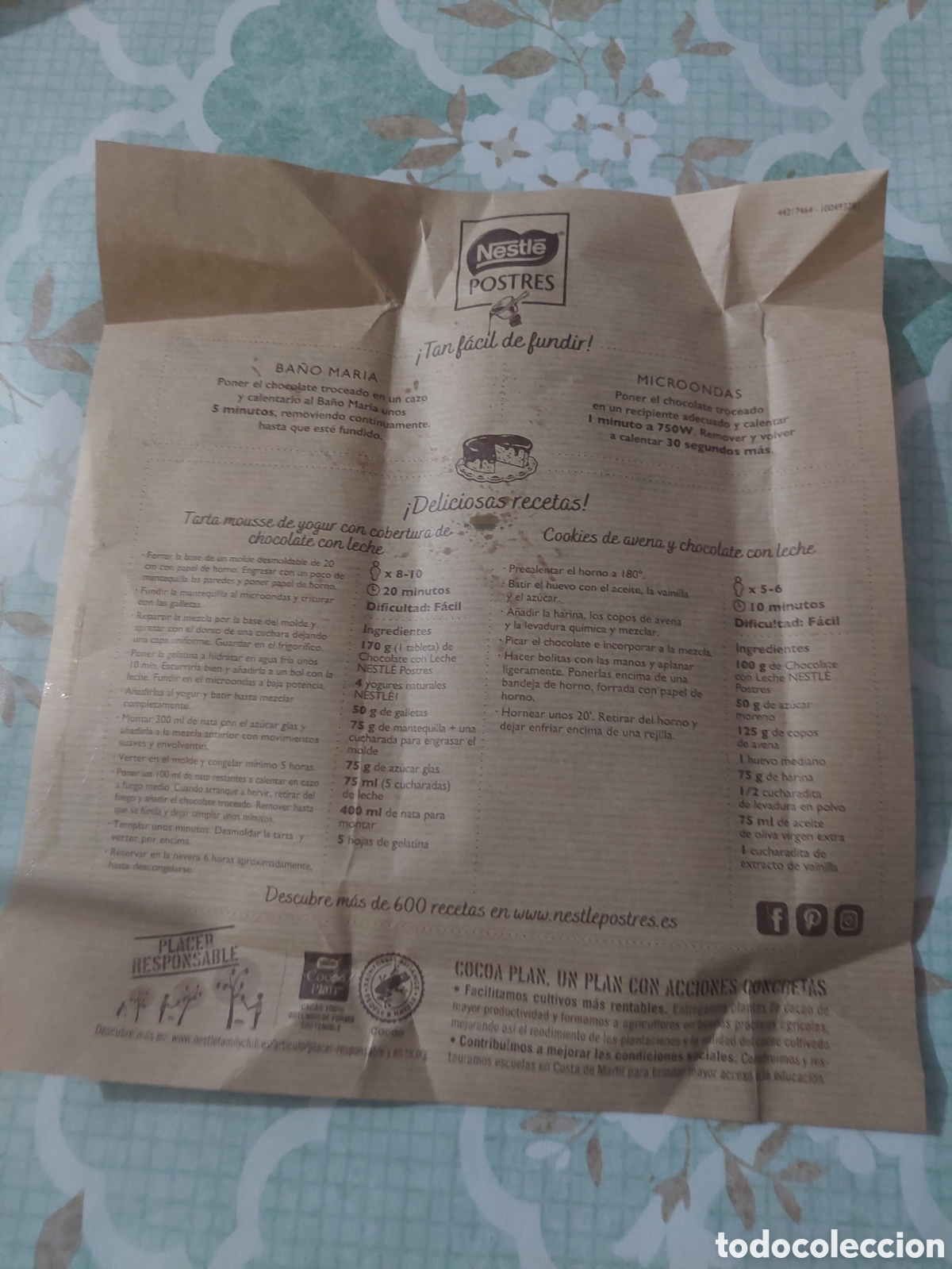 Etiquetas antiguas: ETIQUETA NESTL&Eacute; PISTRES CHOCOLATES - Foto 2