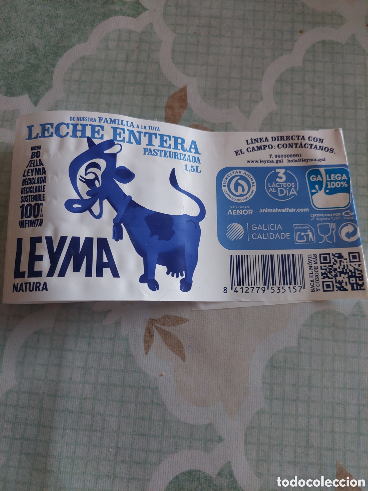 Etiquetas antiguas: ETIQUETA LEYMA LECHE ENTERA GALICIA - Foto 1