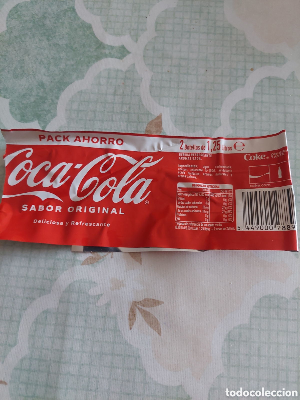&Eacute;tiquettes anciennes: ETIQUETA PACK AHORRO COCA-COLA DOS BOTELLAS 1, 25 L COKE