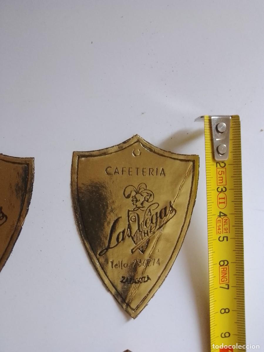 Etiquetas antigas: Cafeter&iacute;a las vegas, Zaragoza,a&ntilde;os 50,60, de una vieja imprenta