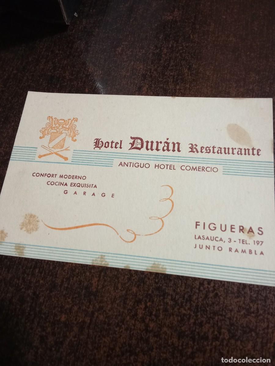 Old Labels: Hotel Duran restaurante.Figueras.