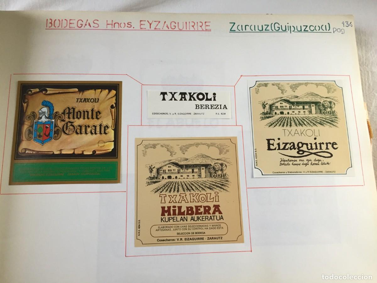 Old Labels: 4 ETIQUETAS DE TXAKOLI DE BODEGAS HERMANOS EYZAGUIRRE DE ZARAUZ (GUIPUZCOA)