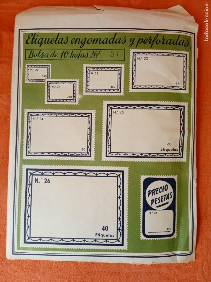 Etiquetas antiguas: ETIQUETAS ENGOMADAS Y PERFORADAS - CAPOSA - N&ordm; 51 - Foto 1