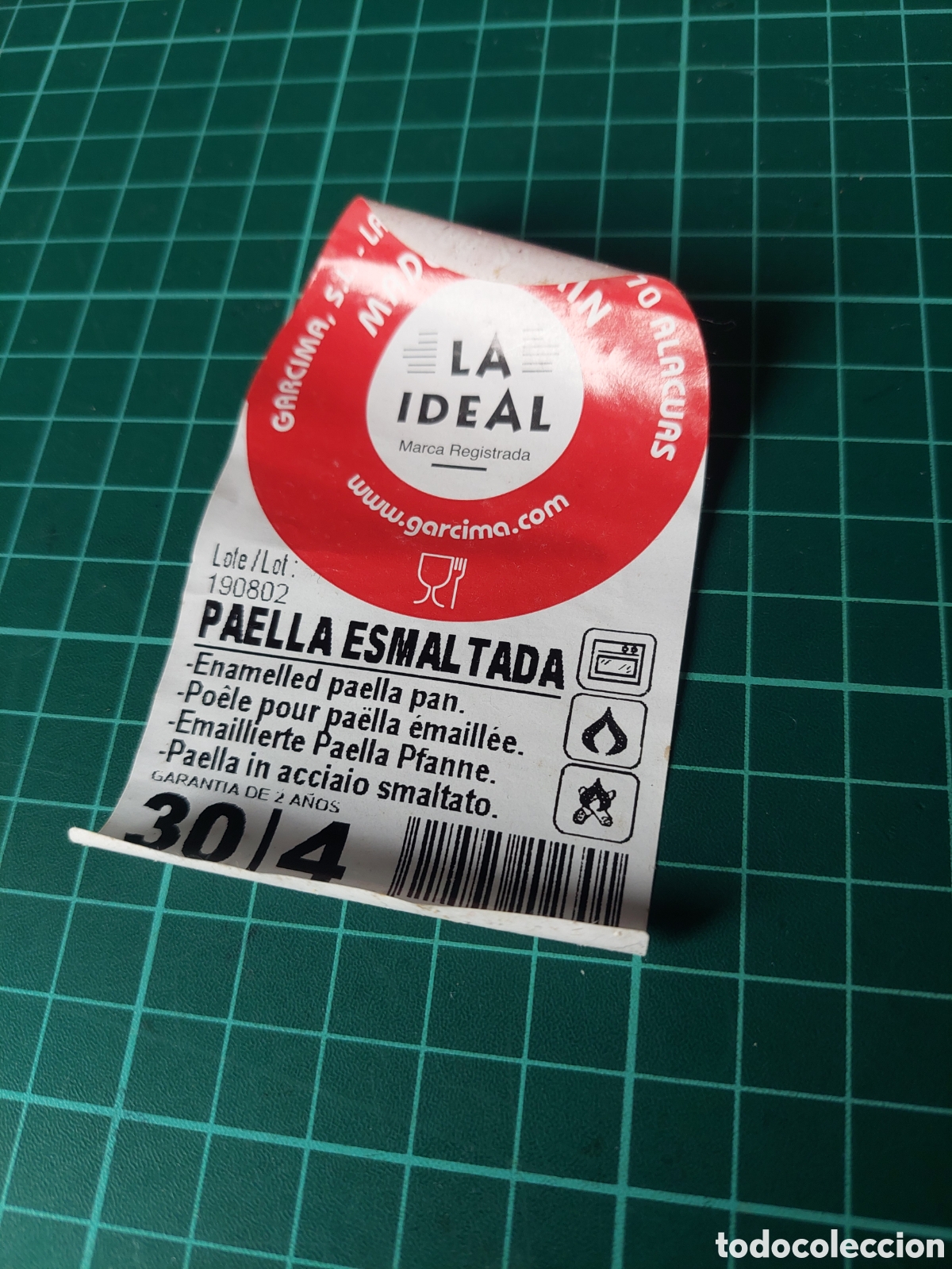 Etiquetas antiguas: ETIQUETA LA IDESL PAELLA ESMSLTADA 30/40 - Foto 1