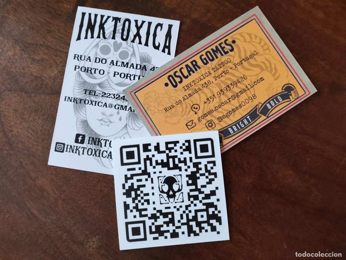 Etiquetas antiguas: 3 tarjetas Estudios de Tatuaje, tatoo. - Foto 5