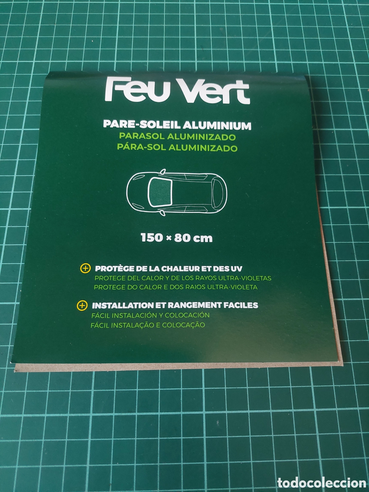 Etiquetas antiguas: ETIQUETA PARASOL FEU VERT PROTECCI&Oacute;N SOL UV - Foto 1