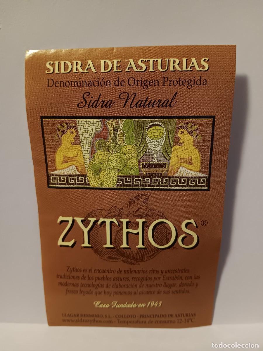 Etiquetas antiguas: ETIQUETA SIDRA NATURAL ZYTHOS - Foto 1