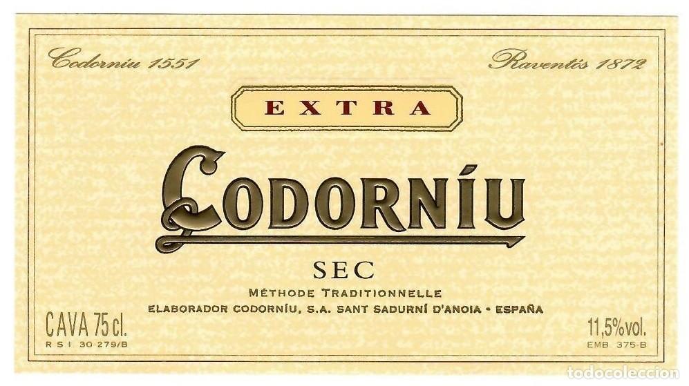 Etiquetas antiguas: Extra Codorniu Sec - Sant Sadurn&iacute; dAnoia - Foto 1