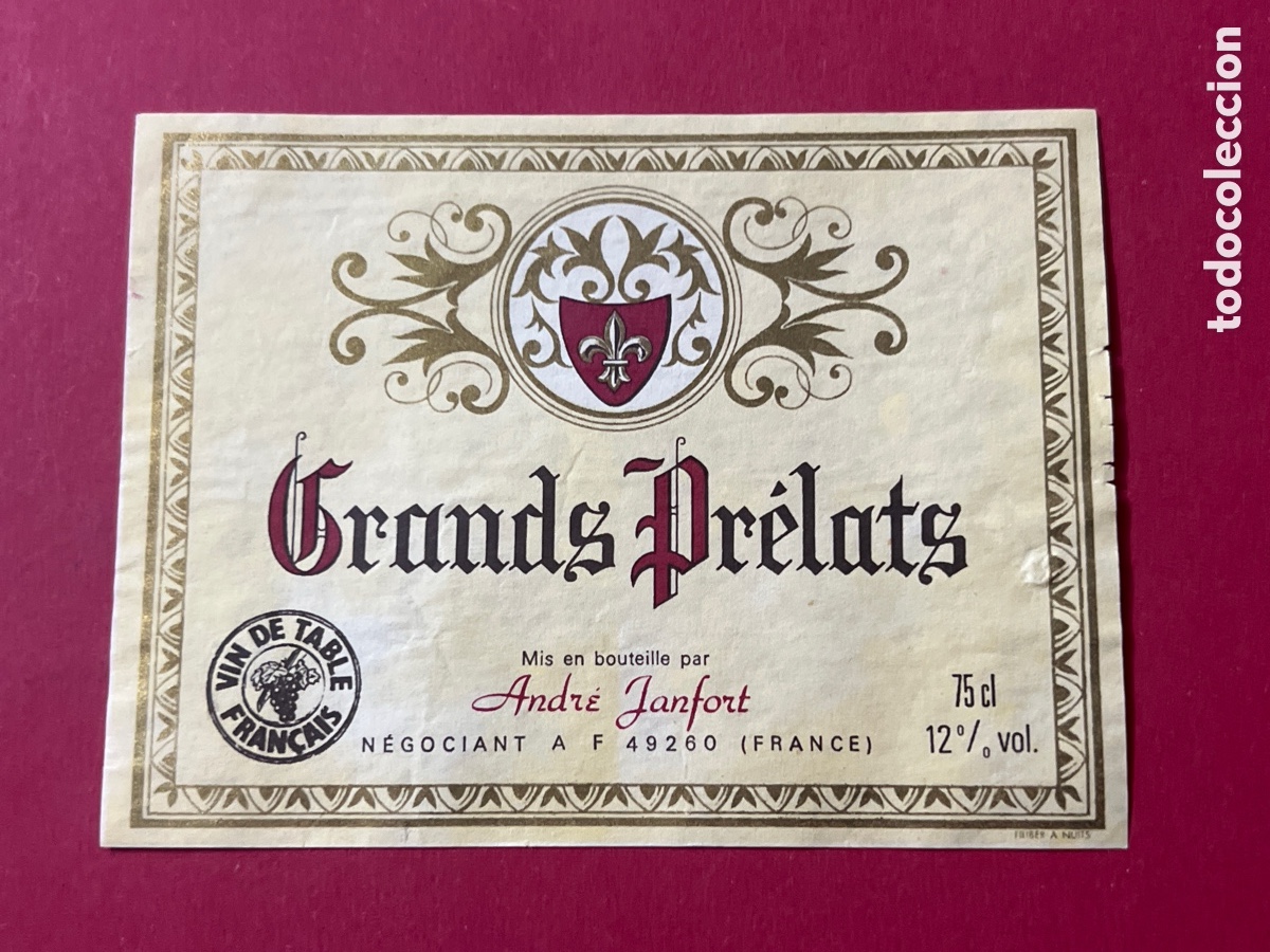 Etiquetas antiguas: ET149. ETIQUETA GRANDS PR&Eacute;LATS - Foto 1