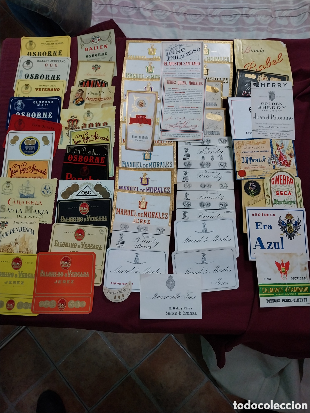 &Eacute;tiquettes anciennes: Etiquetas vino lote varias bodegas y diferentes tama&ntilde;os