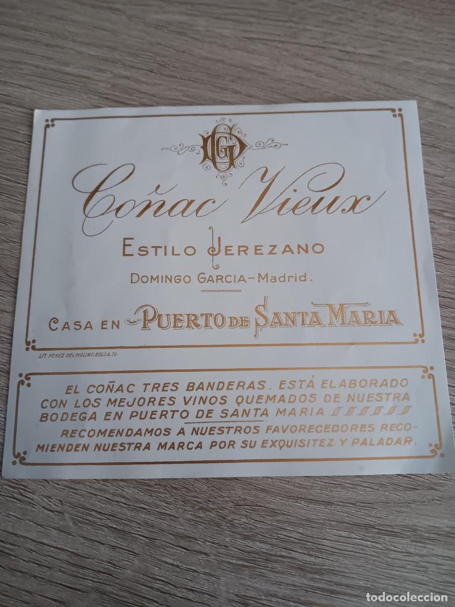 Etiquetas antiguas: ETIQUETA CO&Ntilde;AC VIEUX - Foto 1