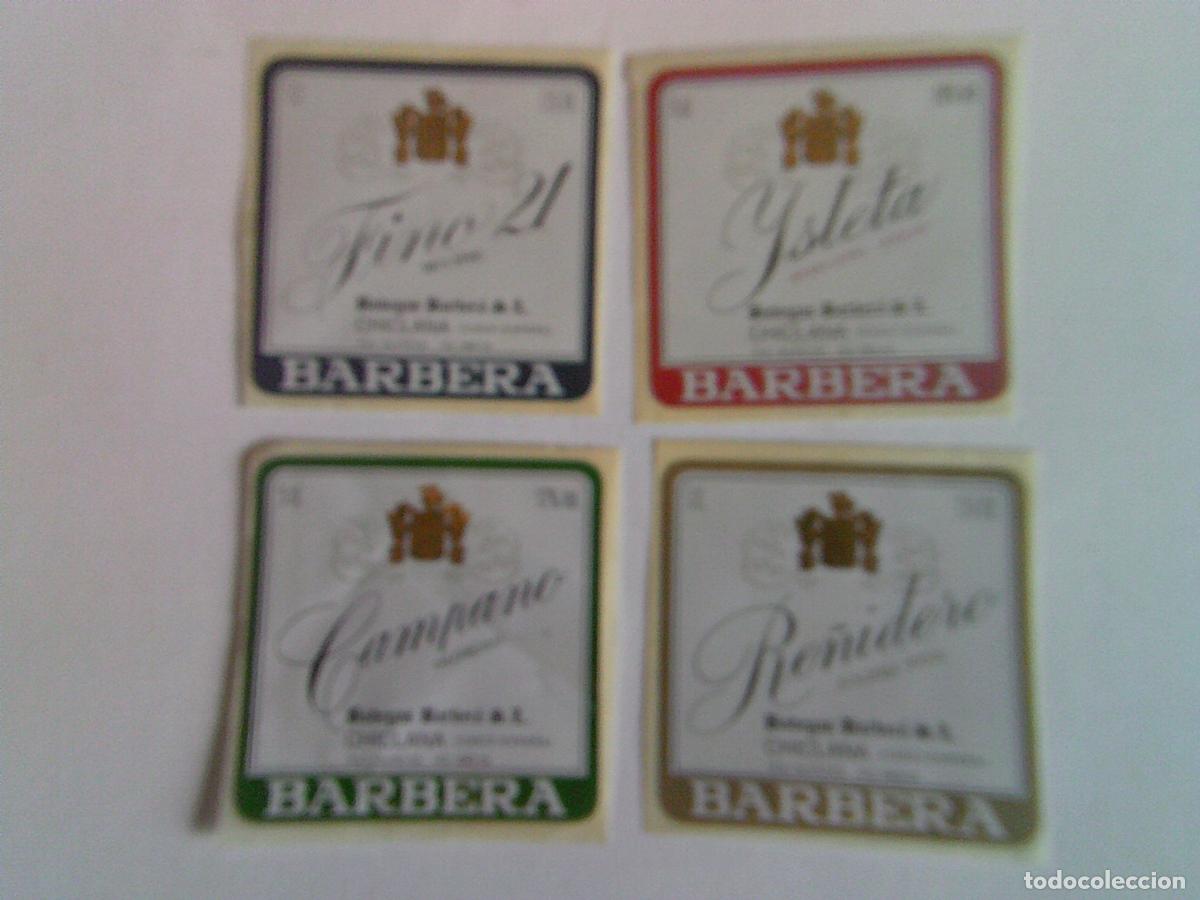 Etiquetas antiguas: Etiquetas peque&ntilde;as bodegas Barber&aacute; Chiclana de la Frontera