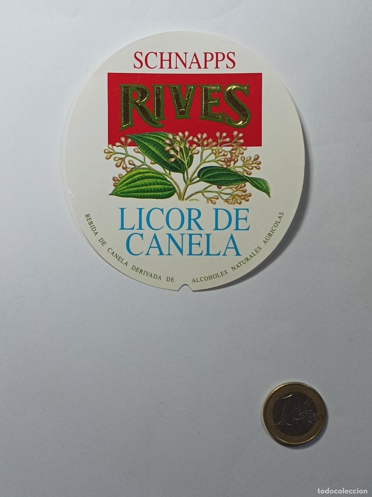 Etichette antiche: LICOR DE CANELA RIVES. ETIQUETA ANTIGUA LICOR. SIN PEGAR.