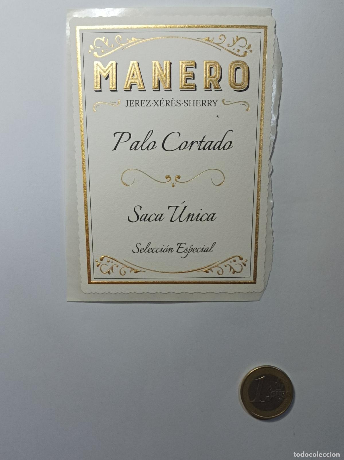 &Eacute;tiquettes anciennes: PALO CORTADO MANERO. ETIQUETA ANTIGUA LICOR. SIN PEGAR.
