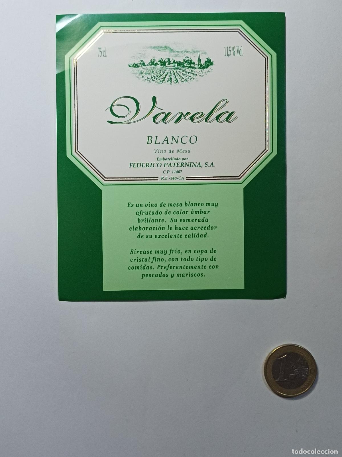 Etichette antiche: VARELA BLANCO. ETIQUETA ANTIGUA LICOR. SIN PEGAR.