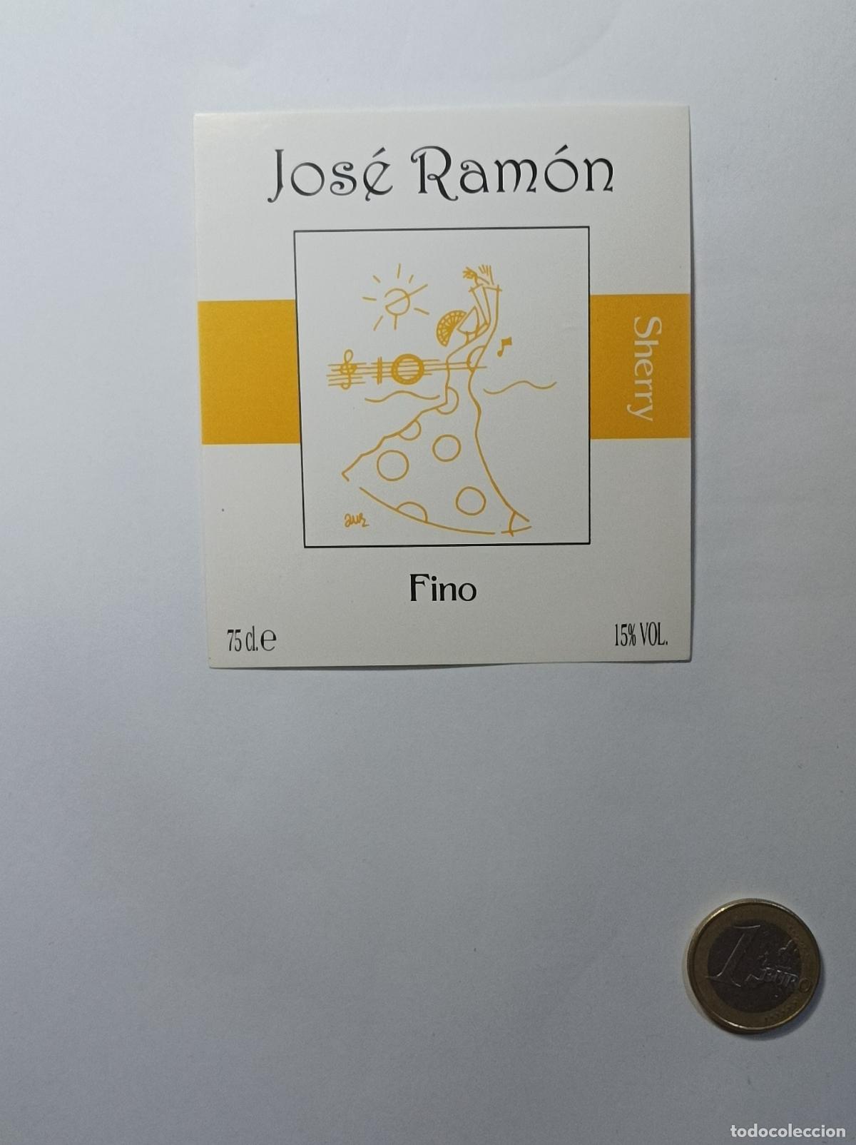 Etichette antiche: JOSE RAMON FINO. SHERRY. ETIQUETA ANTIGUA LICOR. SIN PEGAR.