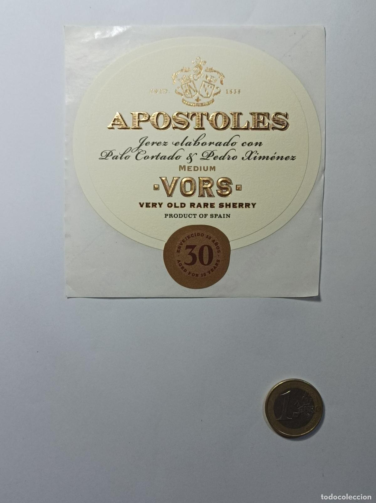 Etichette antiche: APOSTOLES MEDIUM. VORS. ETIQUETA ANTIGUA LICOR. SIN PEGAR.
