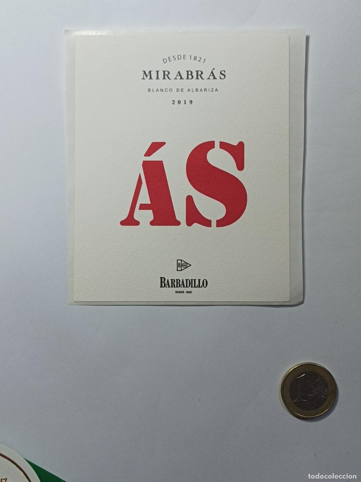 Old Labels: AS. MIRABAS. BARBADILLO. ETIQUETA ANTIGUA LICOR. SIN PEGAR.