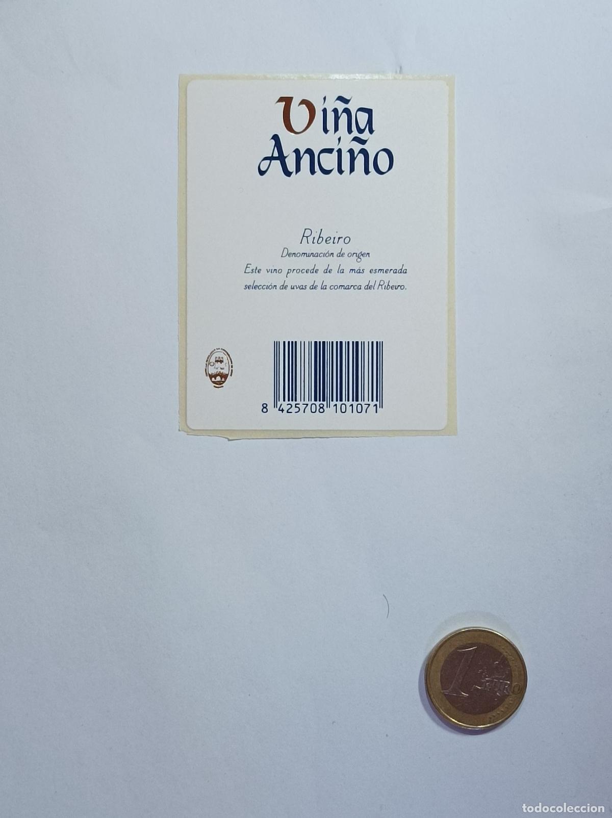 &Eacute;tiquettes anciennes: VI&Ntilde;A ANCI&Ntilde;O. RIBEIRO. ETIQUETA VINO. SIN USAR. PEGATINA.