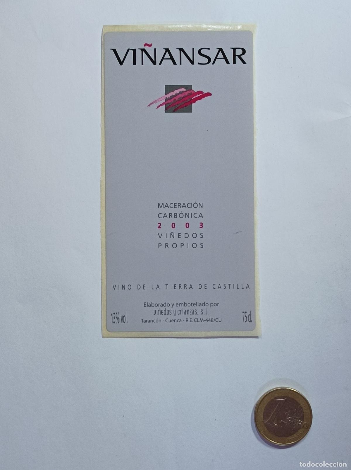 Old Labels: VI&Ntilde;ANSAR. CASTILLA. 2003. ETIQUETA VINO. SIN USAR. PEGATINA.