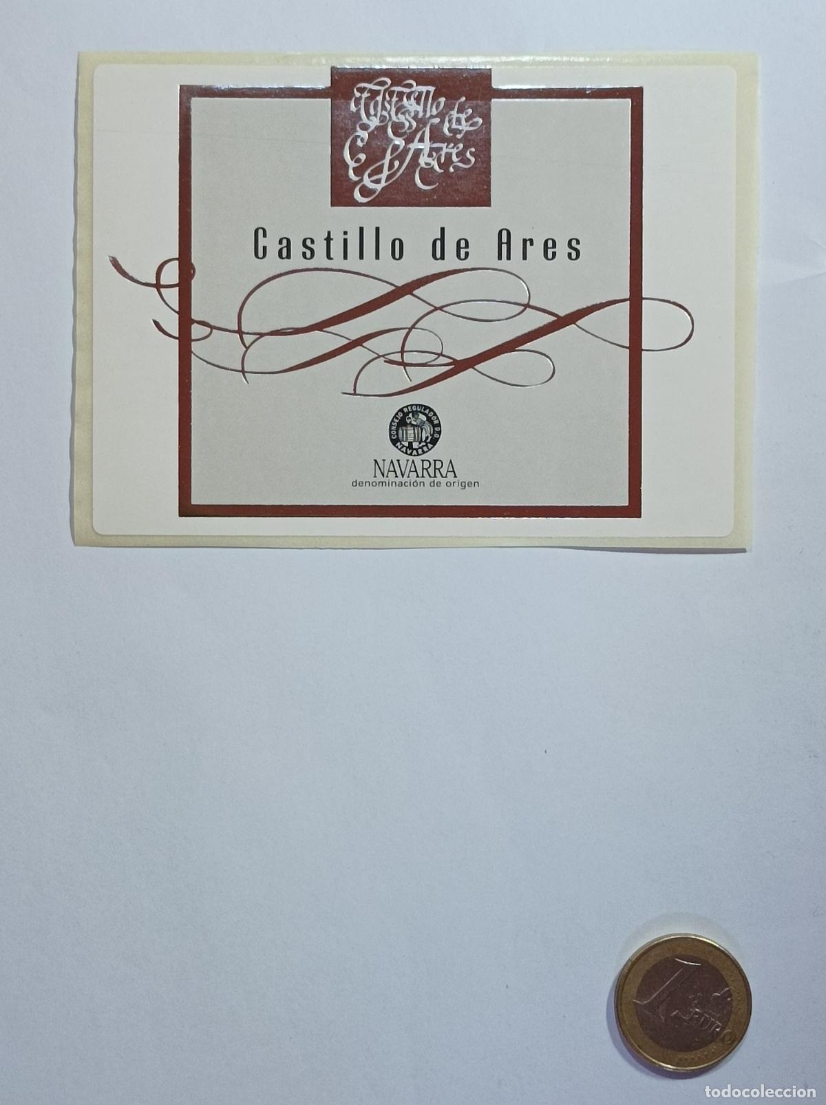 Old Labels: CASTILLO DE ARES. NAVARRA. ETIQUETA VINO. SIN USAR. PEGATINA.