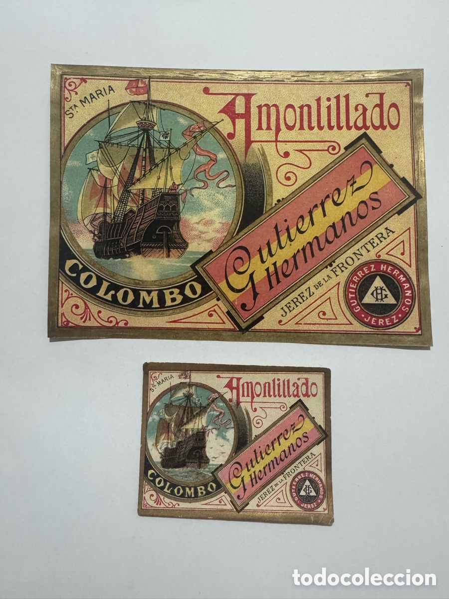 Etiquetas antiguas: Etiqueta de vinos de jerez