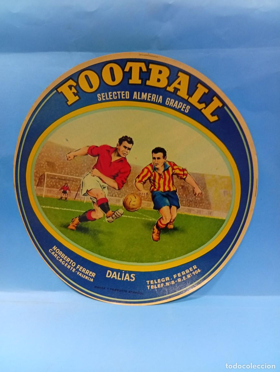 Etiquetas antiguas: ETIQUETA. NARANJAS. FOOTBALL. SELECTED ALMERIA GRAPES. DAL&Iacute;AS. NORBERTO FERRER. VALENCIA. ORIGINAL.