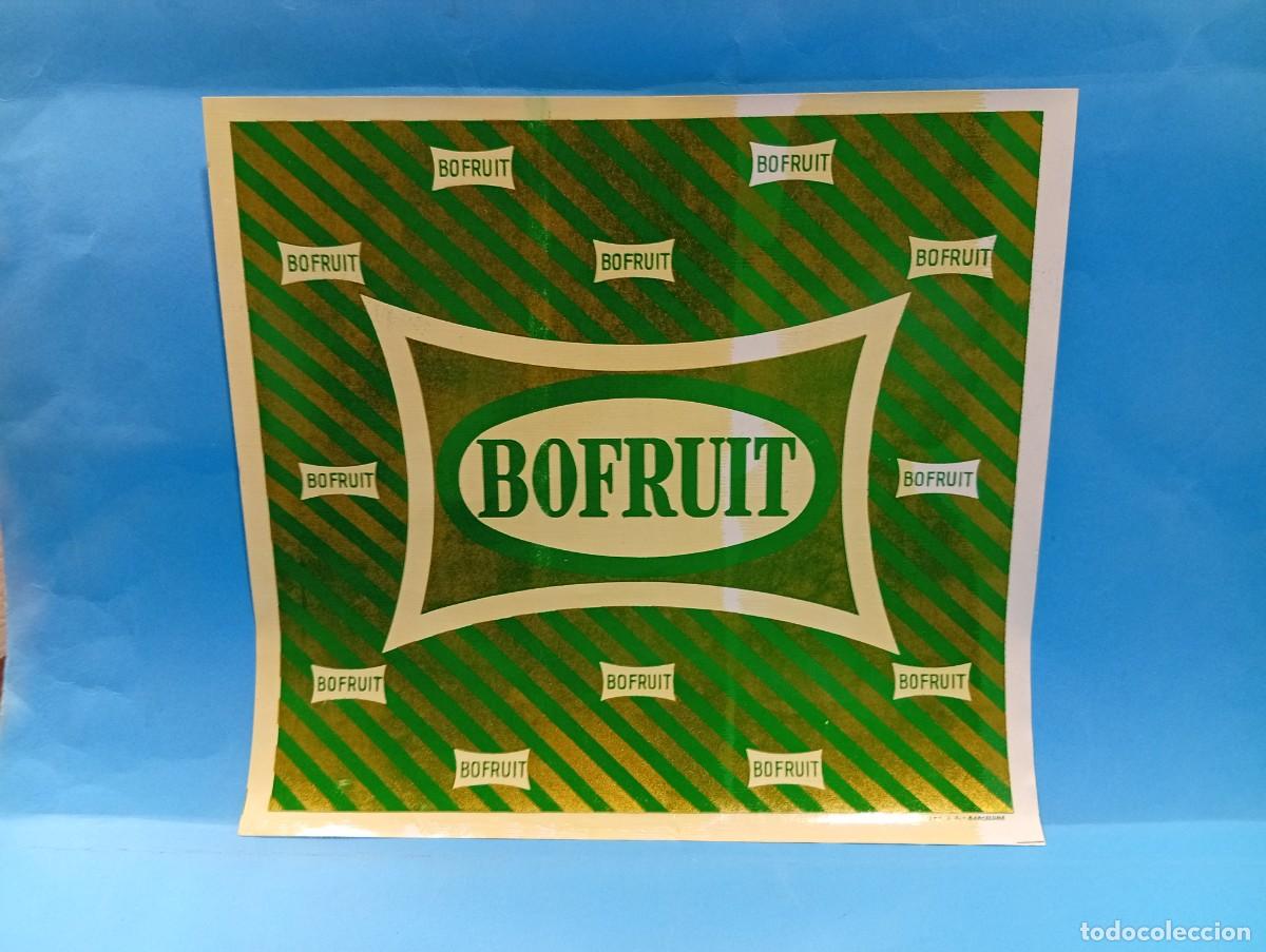 Etiquetas antiguas: ETIQUETA. NARANJAS. BOFRUIT. BARCELONA. ORIGINAL. VER.