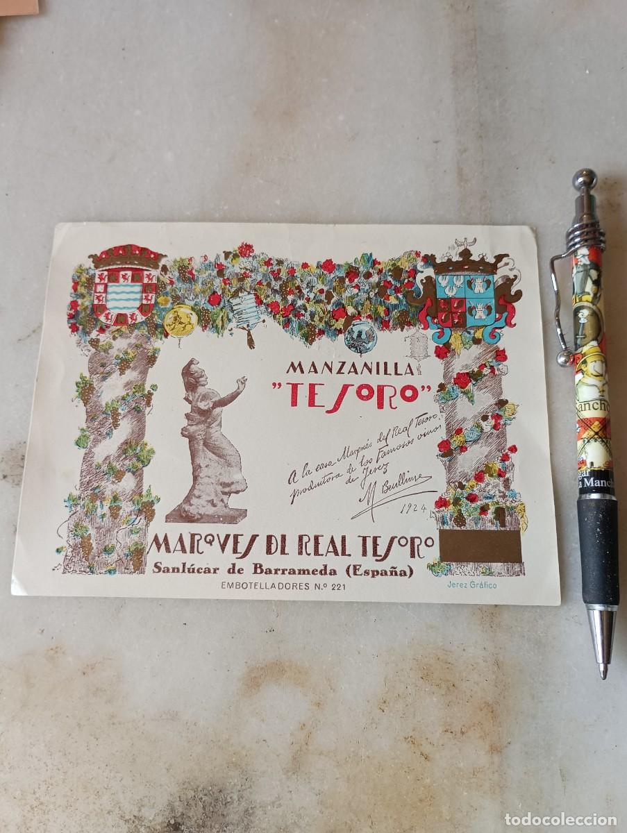 Etiquetas antiguas: Antigua etiqueta vino jerez honor a benlliure