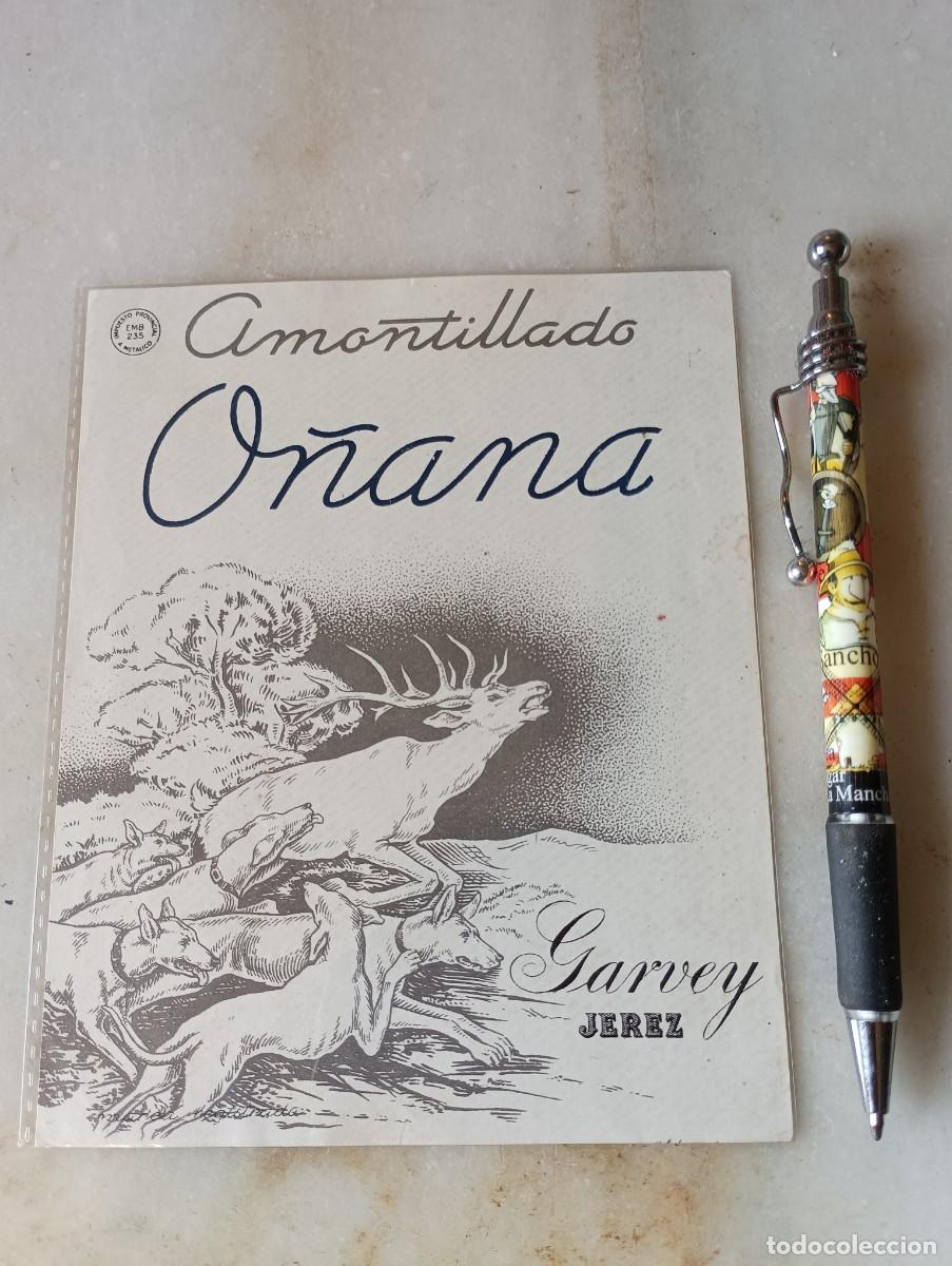 Etiquetas antiguas: Antigua etiqueta amontillado o&ntilde;ana jerez garvey
