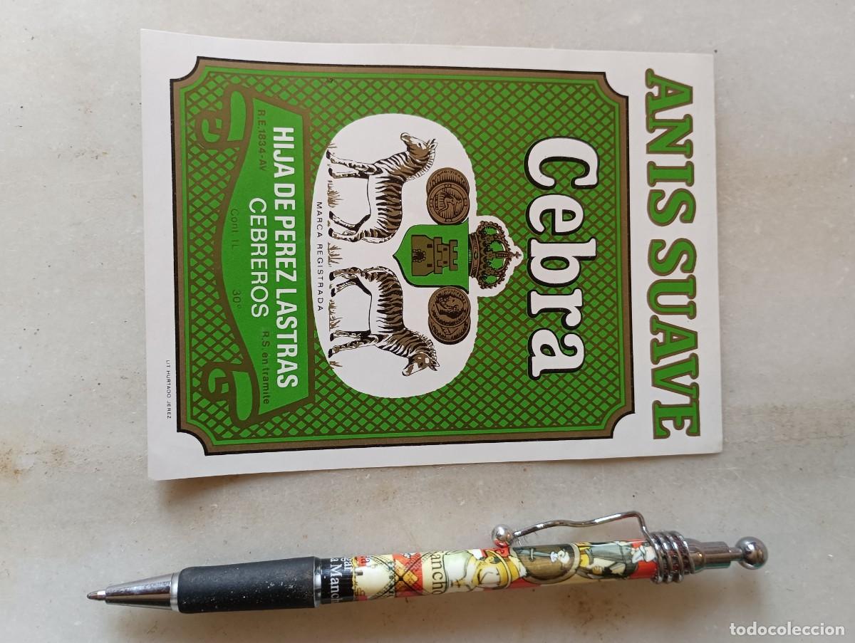 Etiquetas antiguas: Etiqueta anis cebra Cebreros