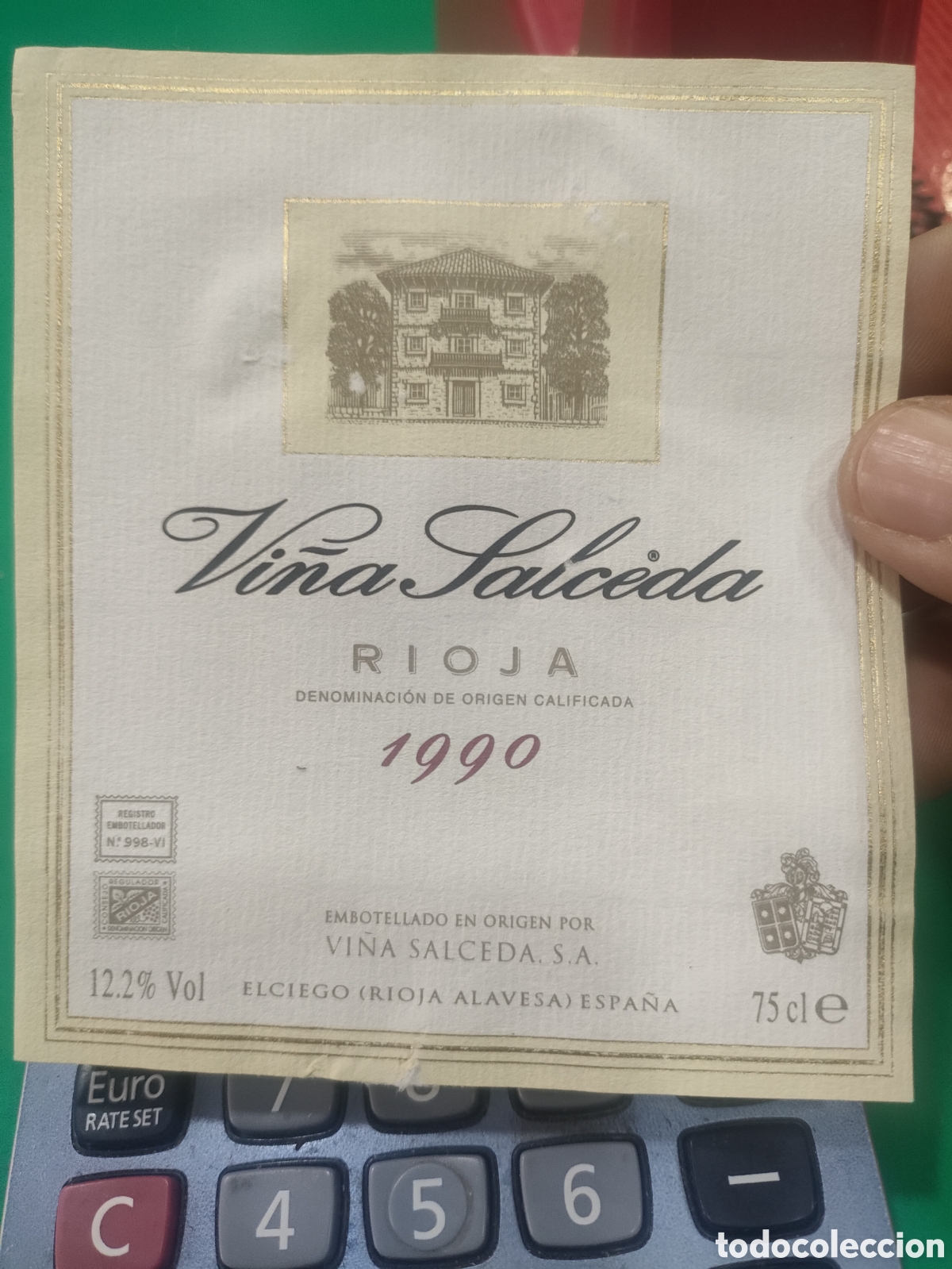 Etiquetas antiguas: Etiqueta VI&Ntilde;A SALCEDA Rioja 1990 El ciego Rioja Alavesa