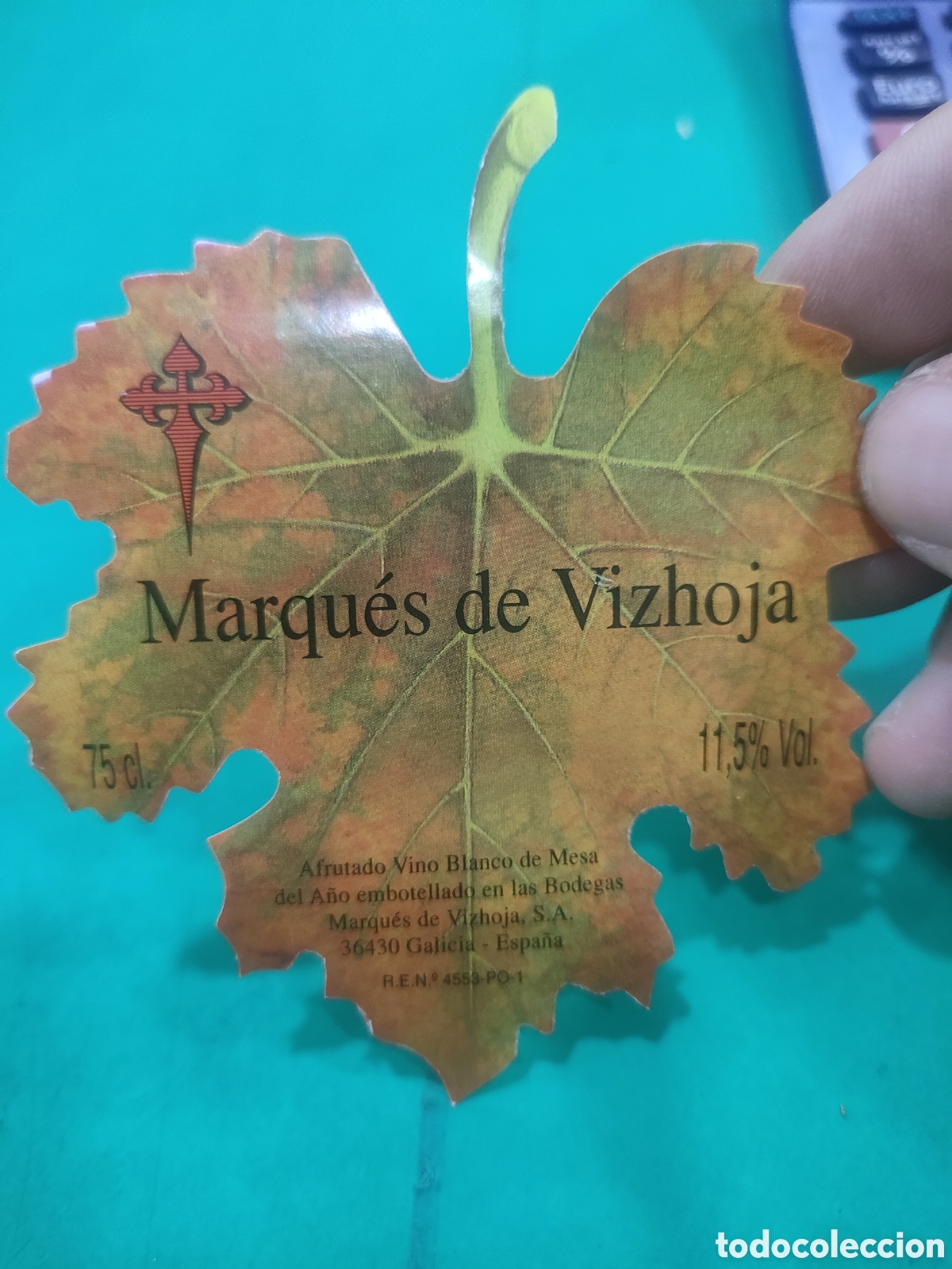 Etiquetas antiguas: Etiqueta MARQUES DE VIZHOJA Galicia