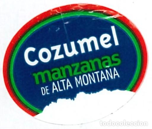 Etiquetas antiguas: ETIQUETA FRUTA - COZUMEL - MANZANAS DE ALTA MONTA&Ntilde;A