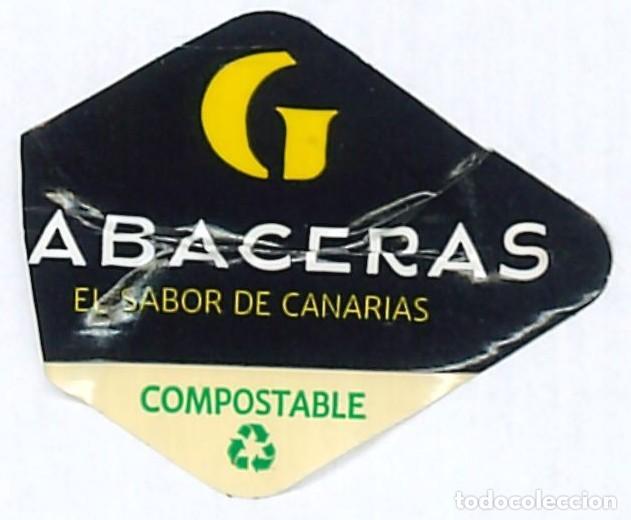 Etiquetas antiguas: ETIQUETA FRUTA - ABACERAS - EL SABOR DE CANARIAS - COMPOSTABLE