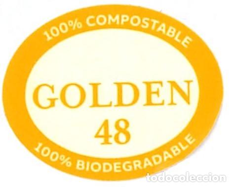 Etiquetas antiguas: ETIQUETA FRUTA - GOLDEN 48 - 100% COMPOSTABLE