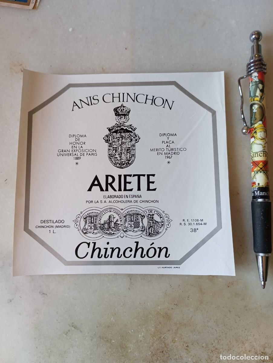 Etiquetas antiguas: Etiqueta anis ariete Chinch&oacute;n