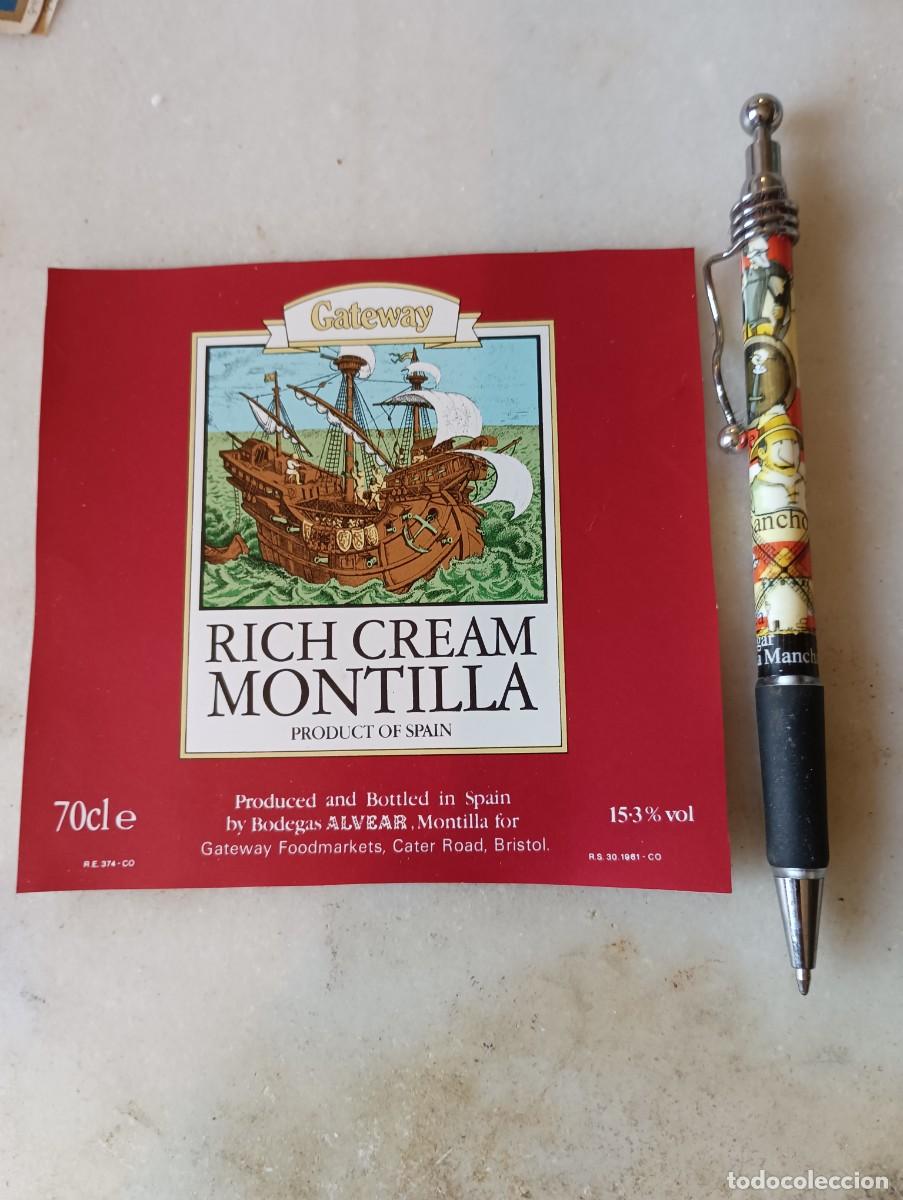 Etiquetas antiguas: Antigua etiqueta montilla vino