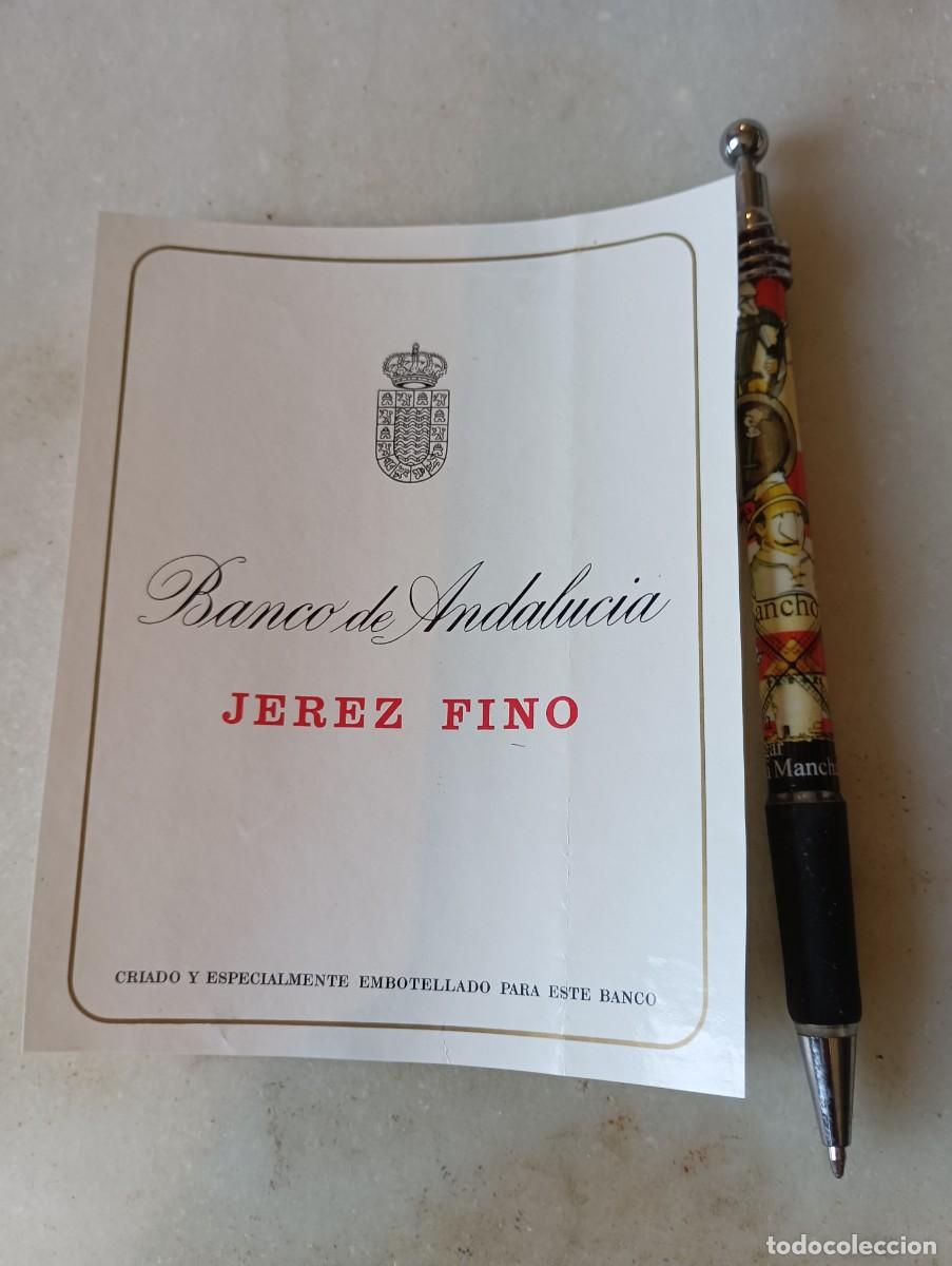 Etiquetas antiguas: Etiqueta vino jerez banco Andaluc&iacute;a