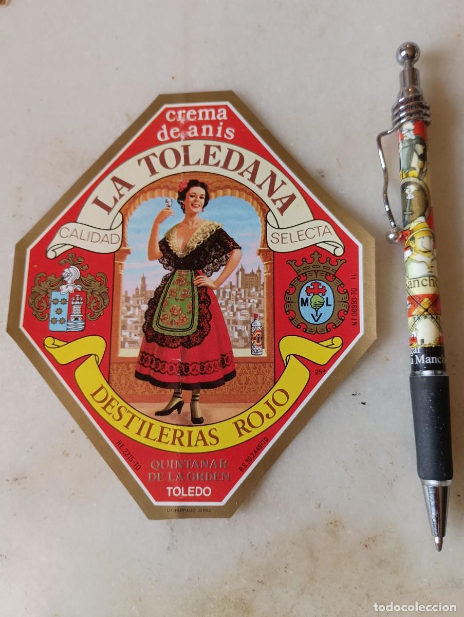 Etiquetas antiguas: Etiqueta anis toledana Quintanar de la orden