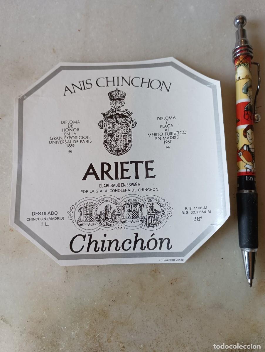 Etiquetas antiguas: Etiqueta anis Chinch&oacute;n ariete