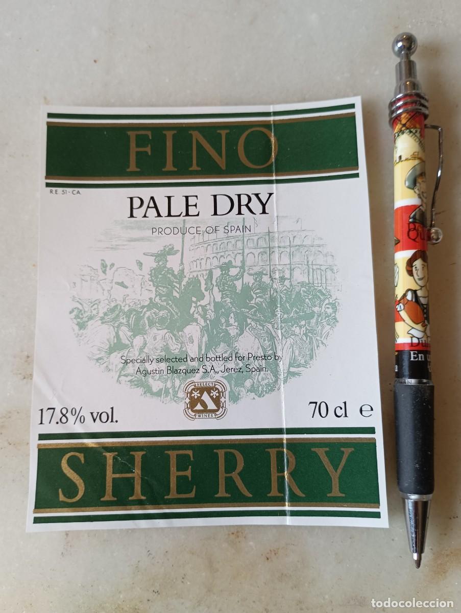 Etiquetas antiguas: Etiqueta fino Agust&iacute;n Bl&aacute;zquez