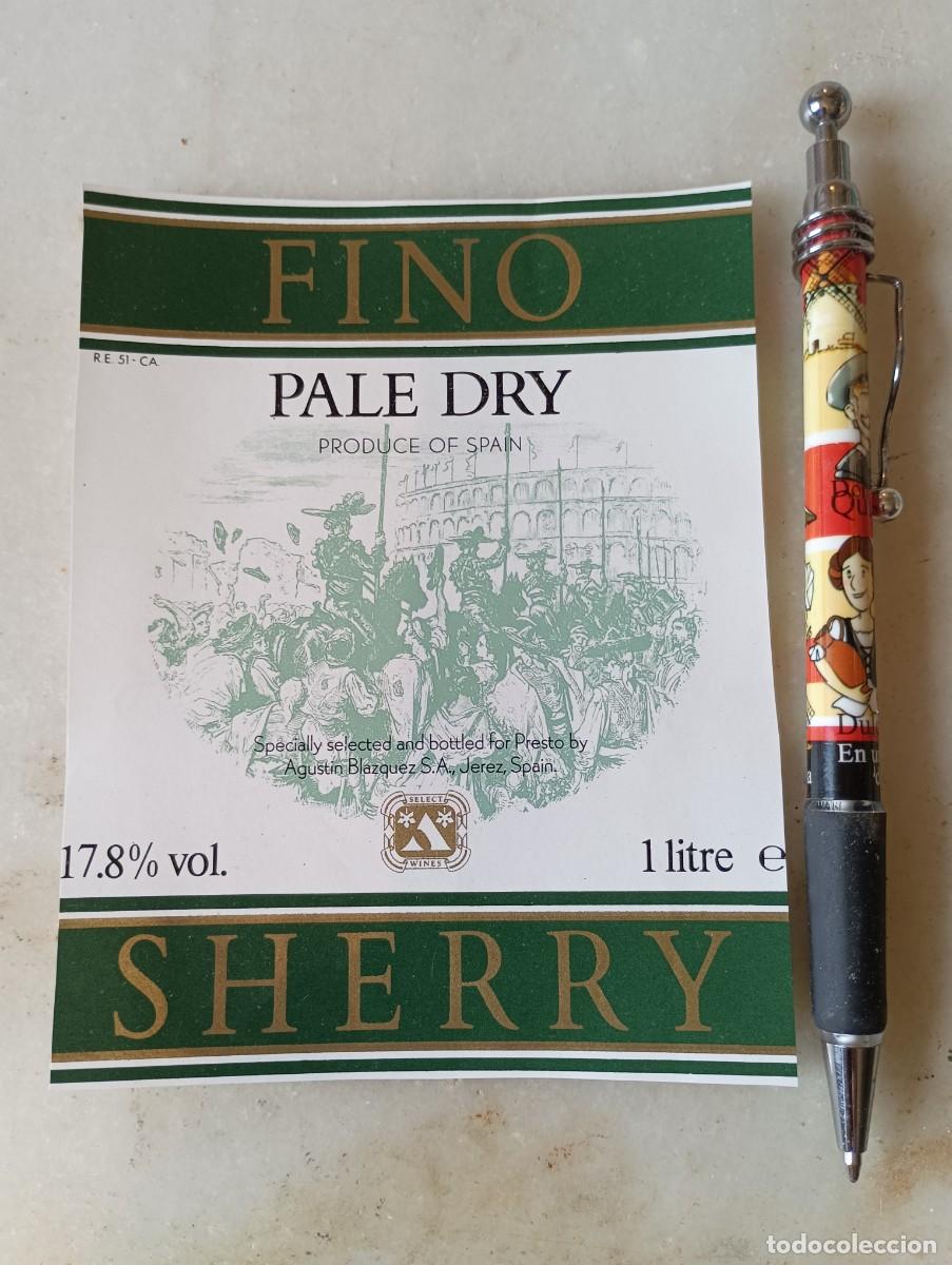 Etiquetas antiguas: Etiqueta vino jerez Agust&iacute;n Bl&aacute;zquez