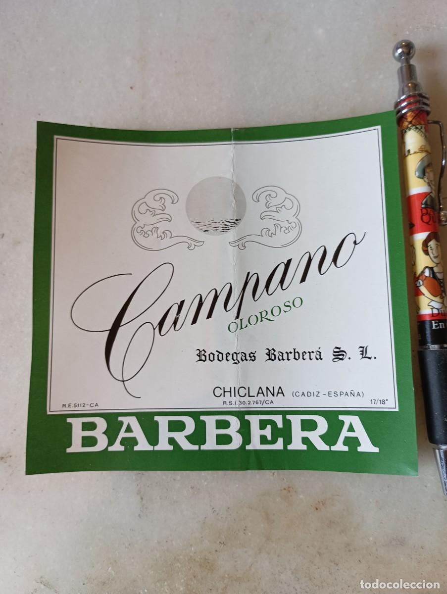 Etiquetas antiguas: Etiqueta vino Chiclana Campano