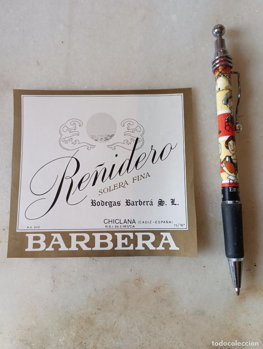 Etiquetas antiguas: Etiqueta vino Chiclana re&ntilde;idero