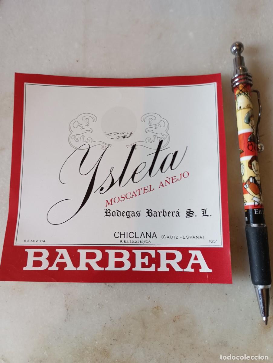 Etiquetas antiguas: Etiqueta vino Chiclana Barber&aacute;