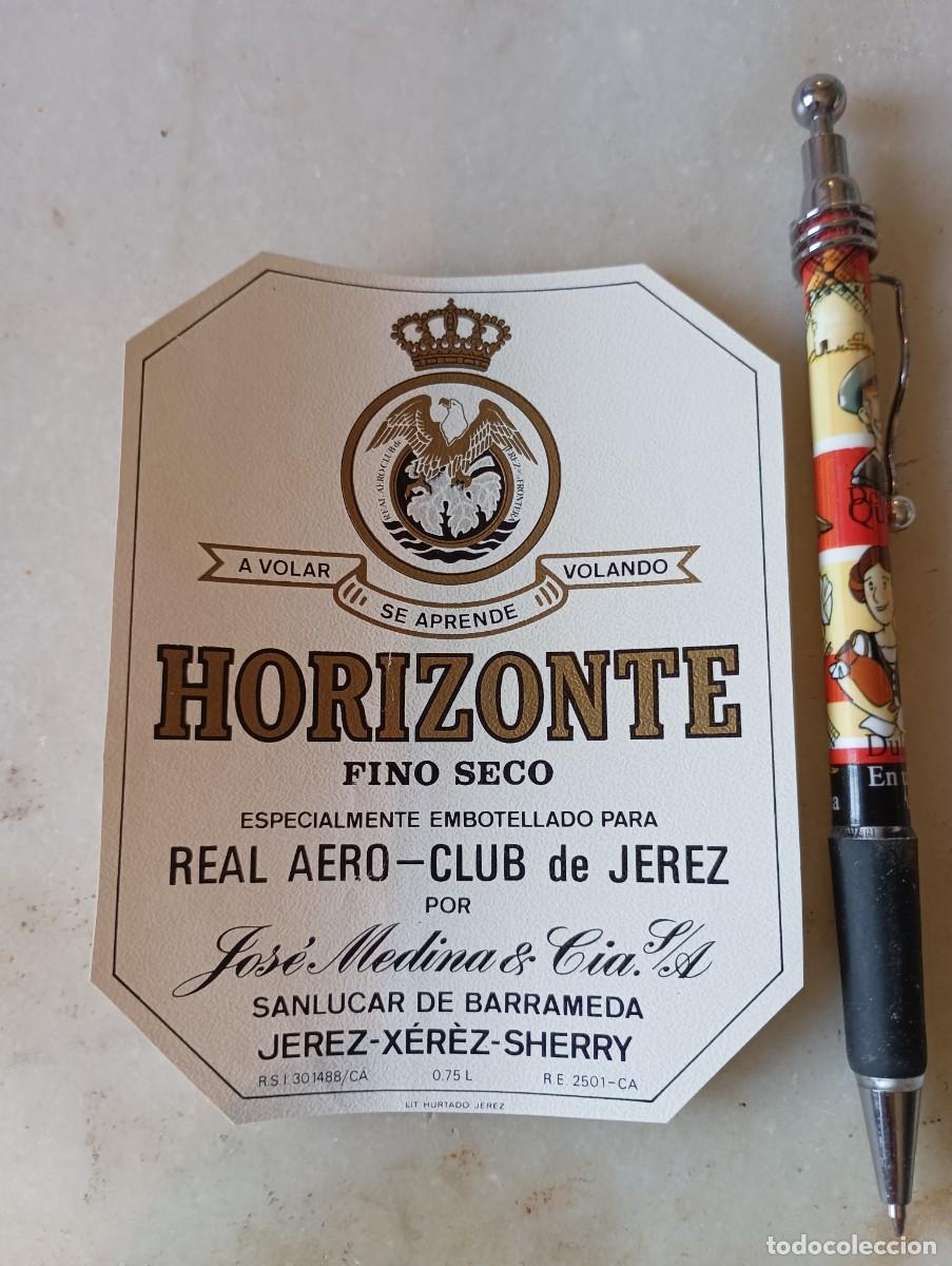 Etiquetas antiguas: Etiqueta vino jerez aeroclub Jos&eacute; medina