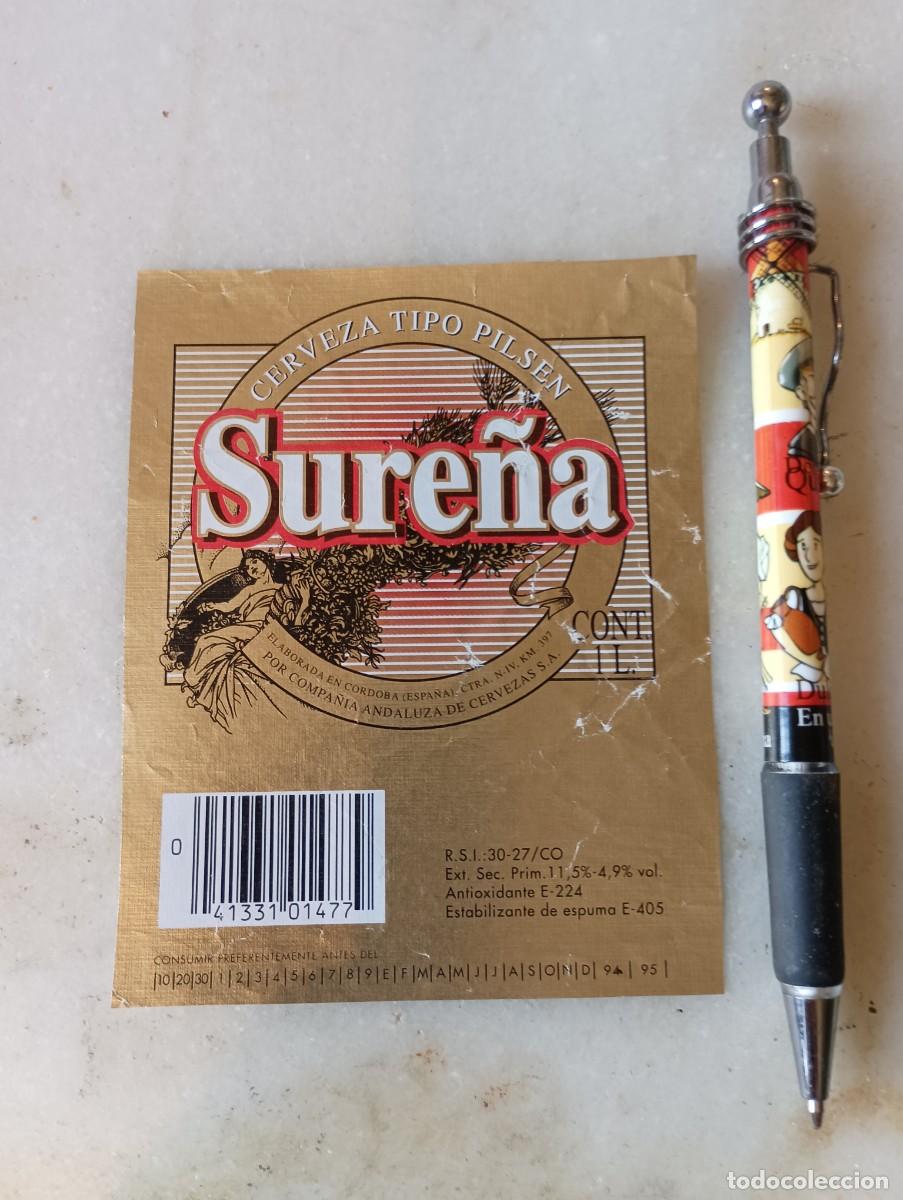 Etiquetas antiguas: Etiqueta cerveza sure&ntilde;a c&oacute;rdoba
